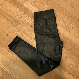 Pleather Leggings Wide Band - Black *FINAL PRICE*